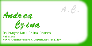 andrea czina business card